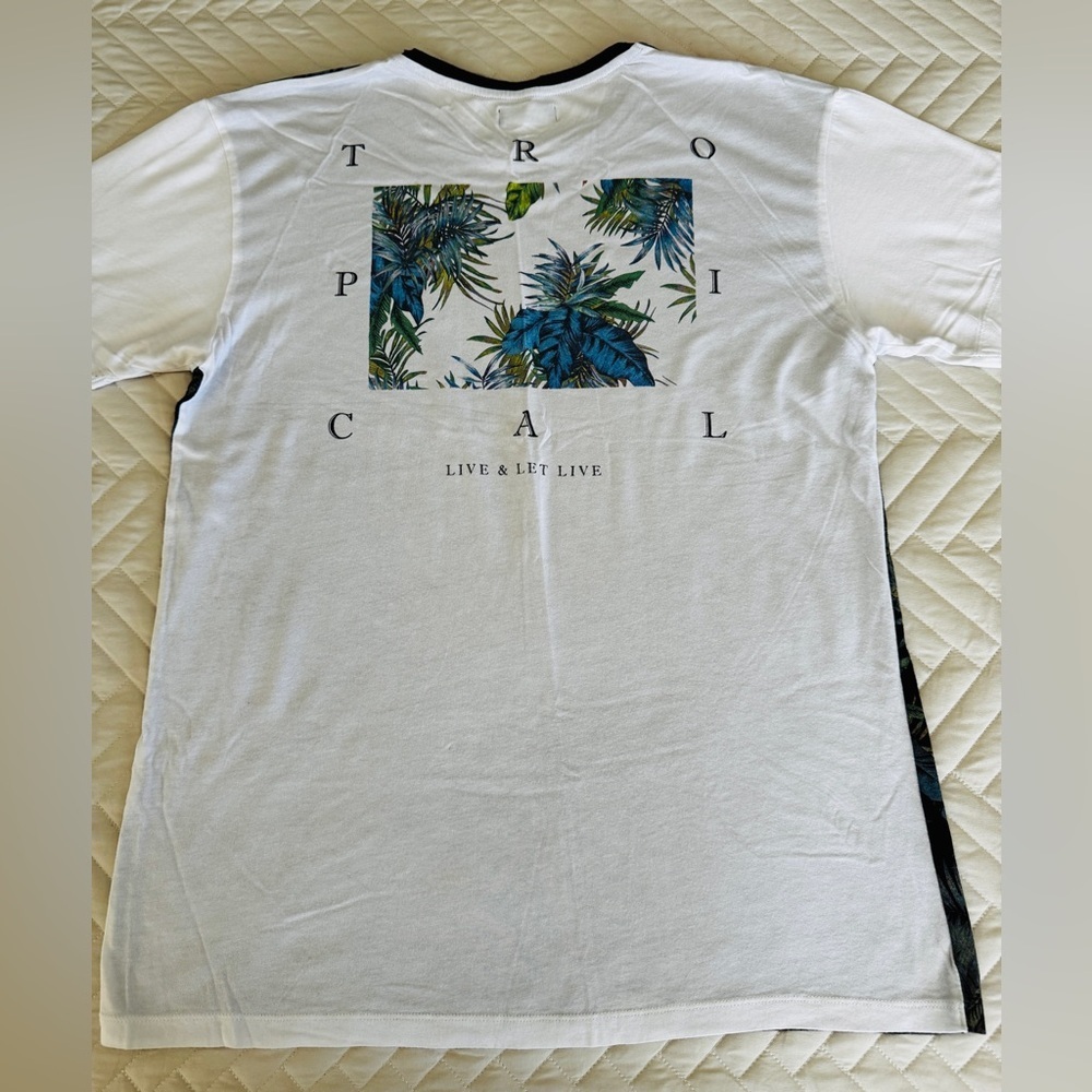 Zara Man T-shirt XL Slim Fit TROPICAL PRINT! - Picture 7 of 12